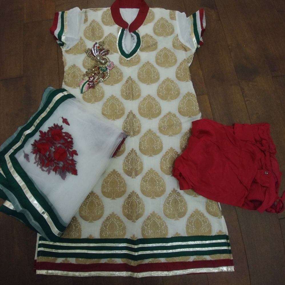 Indian Dress with skinny bottom with duppatta